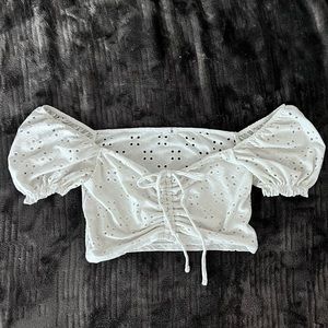 Off the shoulder crop top